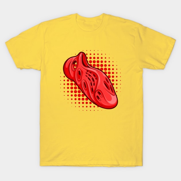 Vermillion Foam Runner Clog T-Shirt by milatees